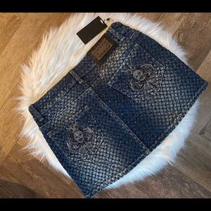🖤 💀 Philipp Plein Swarovski Denim Mini 🖤💀